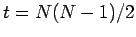 $t=N(N-1)/2$