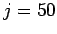 $j=50$
