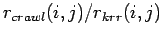 $r_{crawl}(i,j)/r_{krr}(i,j)$